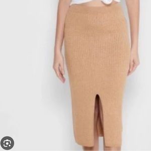 Free People Ribbed Midi Skirt